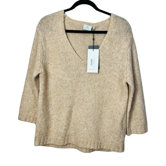 Kaffe KAalioma Smoke Gray Pullover sweater Wool Blend women size M - Picture 6 of 15